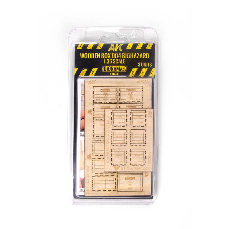 Realistic Accesories - WOODEN BOX 004 BIOHAZARD 1:35