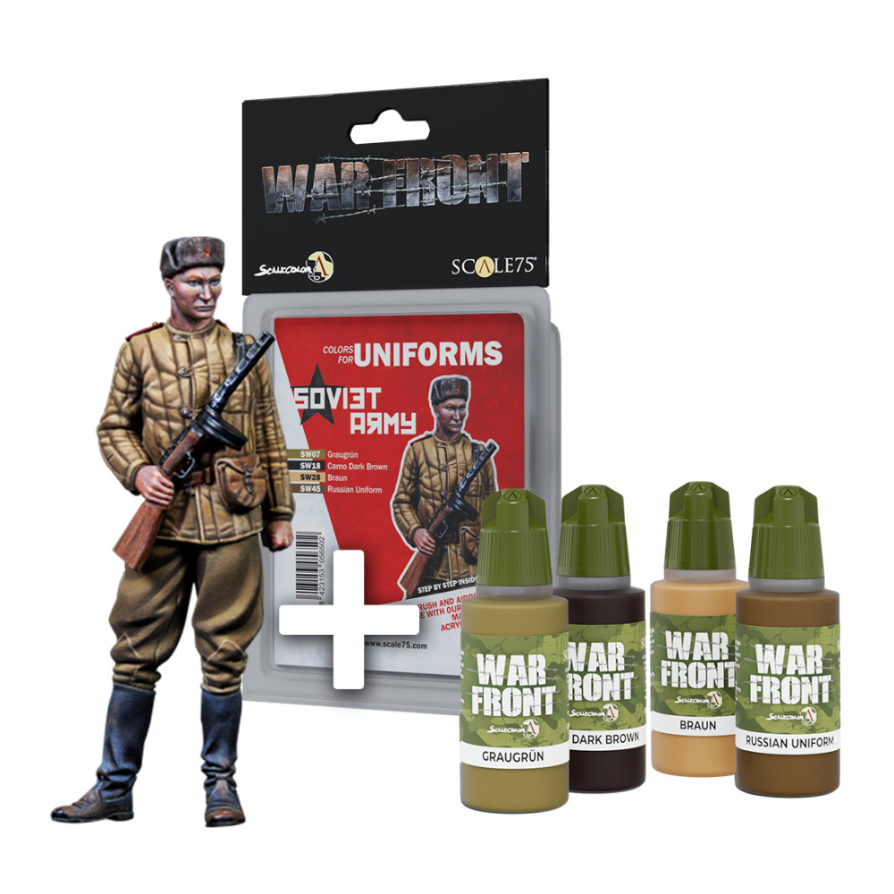 SWPACK-005 Figures PACK FRONTOVIK + SOVIET ARMY PAINT SET 