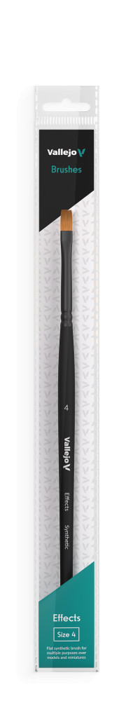 B04004 Brush - Flat Rectangular Synthetic Brush No. 4