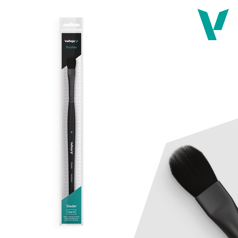 B06008 Brush - Filbert Shader Flat Synthetic Brush No. 8