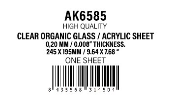 0,20 mm/0.008” Thickness-Clear Organic Glass/Acryl