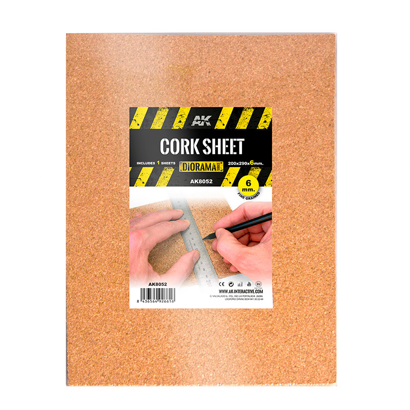 Building material - CORK SHEETS - FINE GRAINED-200x290x6mm(1 SHEETS)