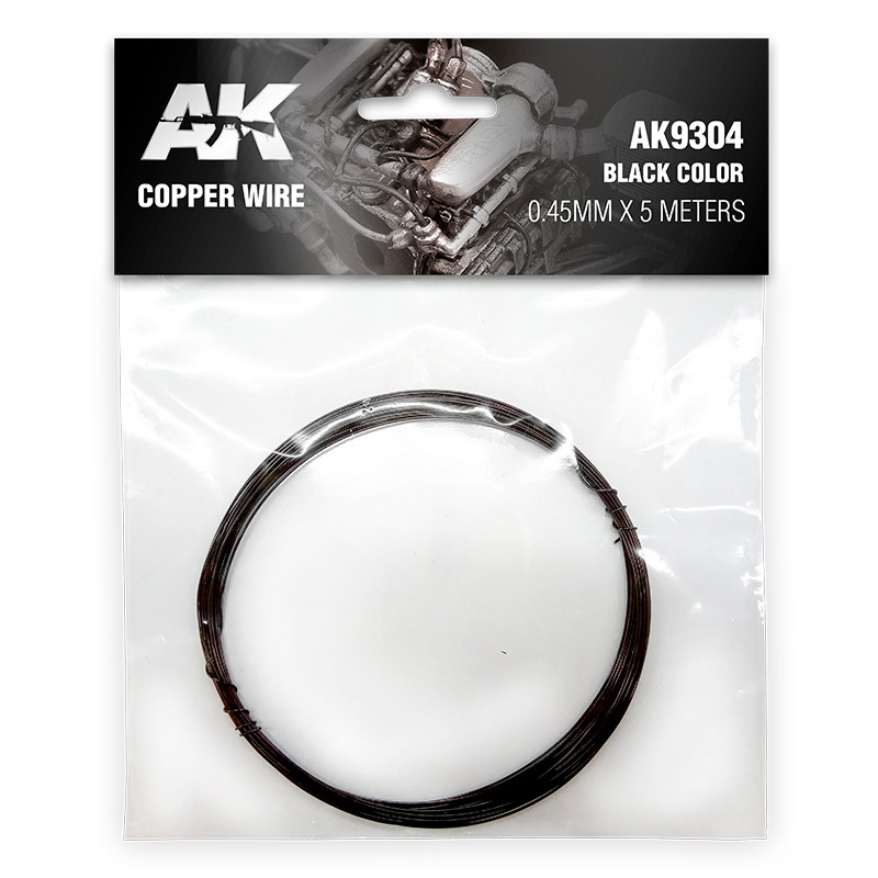 Copper wire - Copper Wire 0.45mm x 5 meters BLACK COLOR