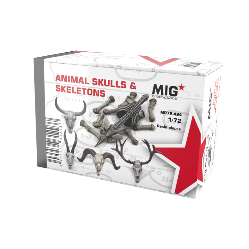 Resins - ANIMAL SKULLS & SKELETONS 1:72