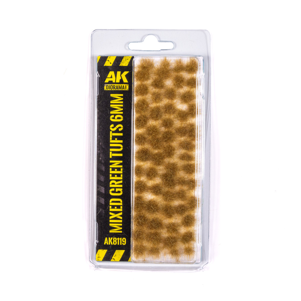 Tufts - MIXED GREEN TUFTS 6mm