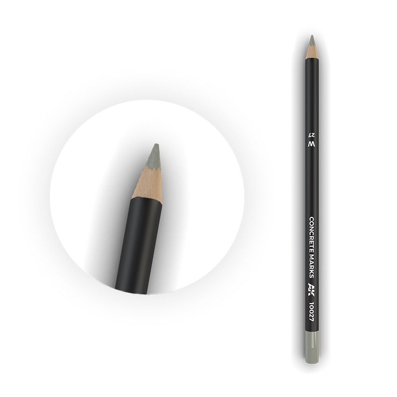 Weathering pencils - Watercolor Pencil Concrete Marks
