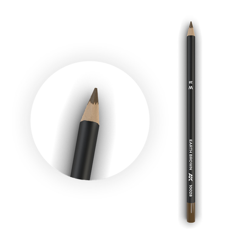 Weathering pencils - Watercolor Pencil Earth Brown