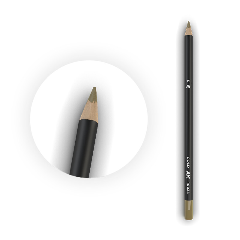 Weathering pencils - Watercolor Pencil Gold