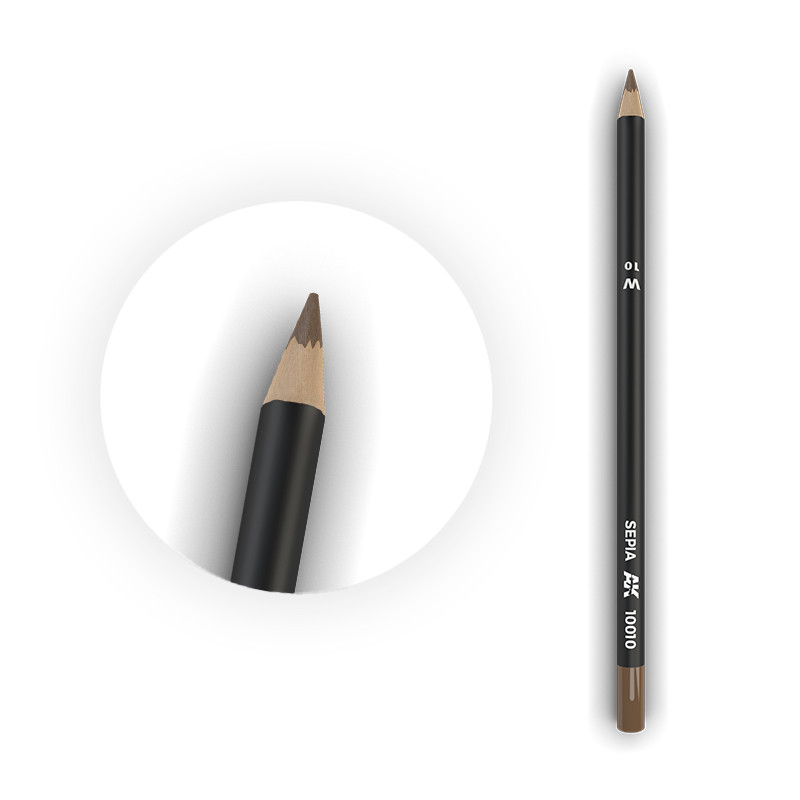 Weathering pencils - Watercolor Pencil Sepia