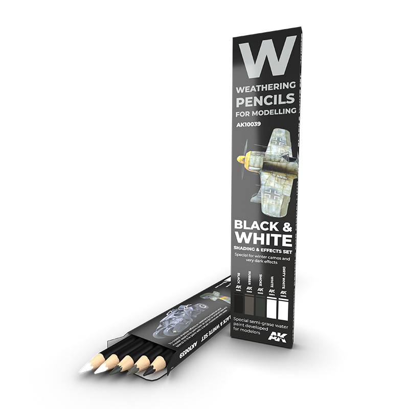 Weathering pencils - WATERCOLOR PENCIL SET BLACK AND WHITE