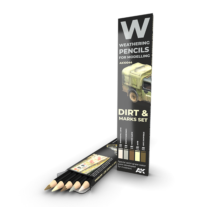 Weathering pencils - WATERCOLOR PENCIL SET SPLASHES, DIRT AND STAINS