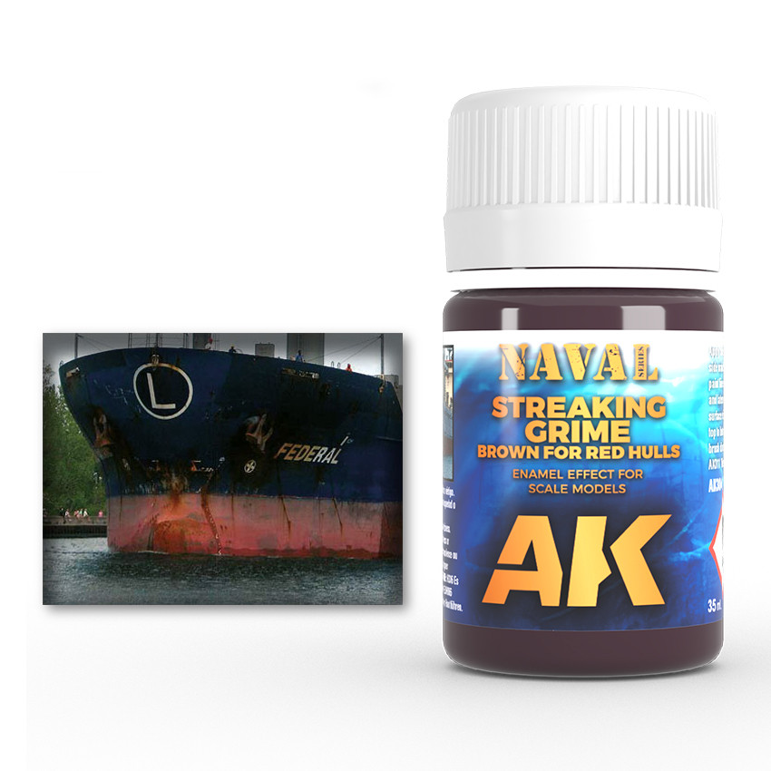 Weathering products for ships - BROWN STREAKING GRIME FOR RED HULLS