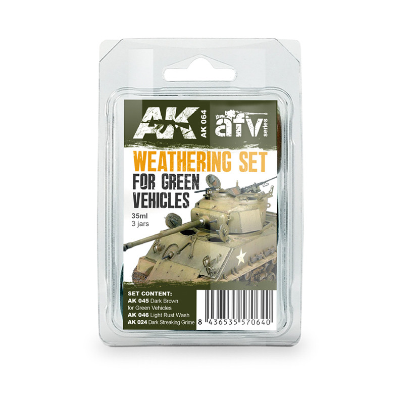 Weathering Sets - GREEN VEHICLES WEATHERING SET