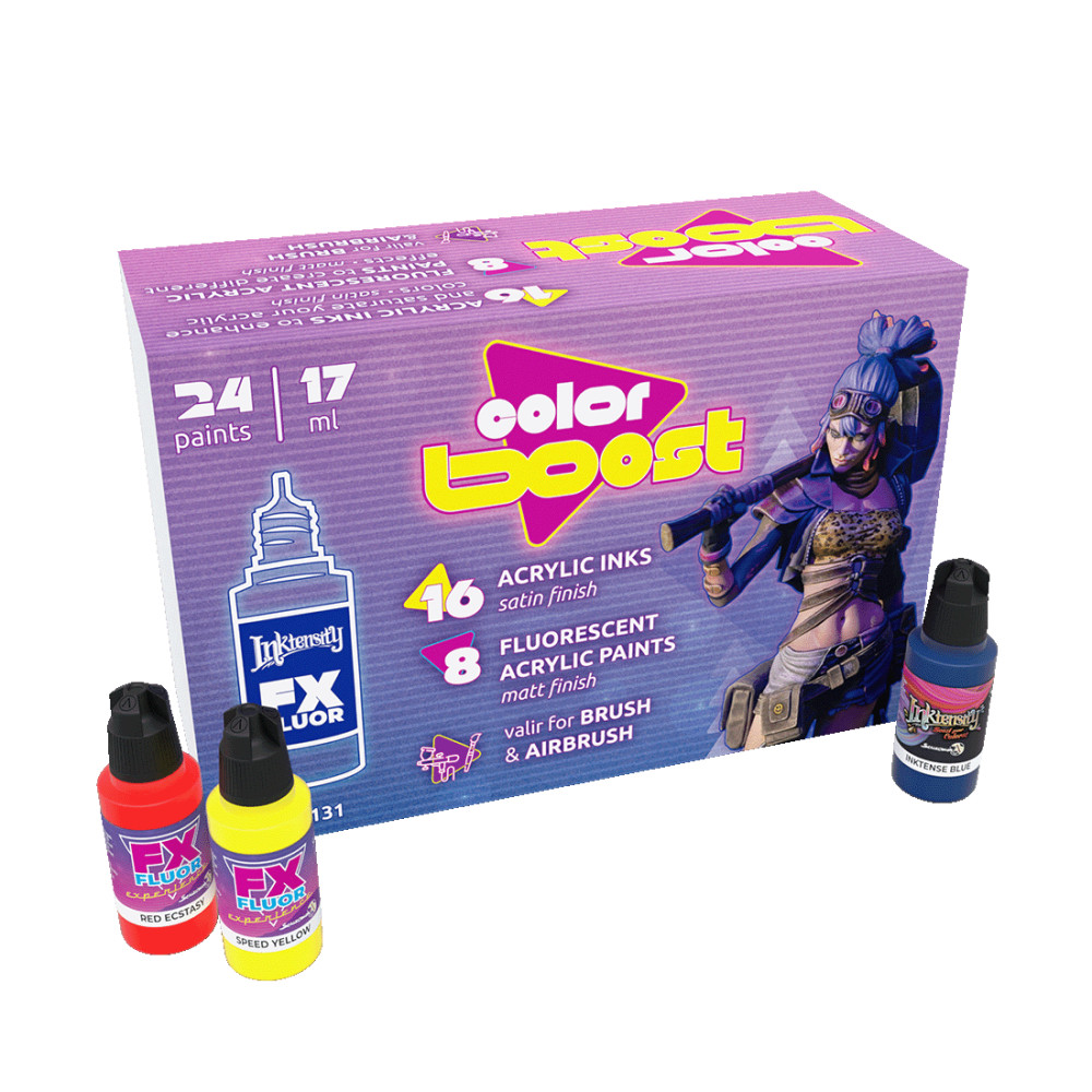 SSE-131 Paints COLOR BOOST - INK + FLUOR - 24 COLORS