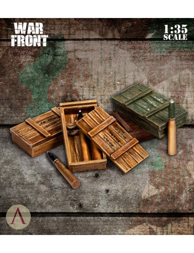 SW35-005 Figures GERMAN SUPPLIES - AMMO BOXES AND AMMUNITIONS