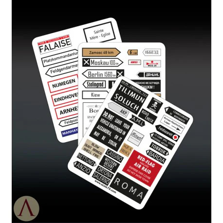 SW35-022 Figures ROAD SIGNS WWII
