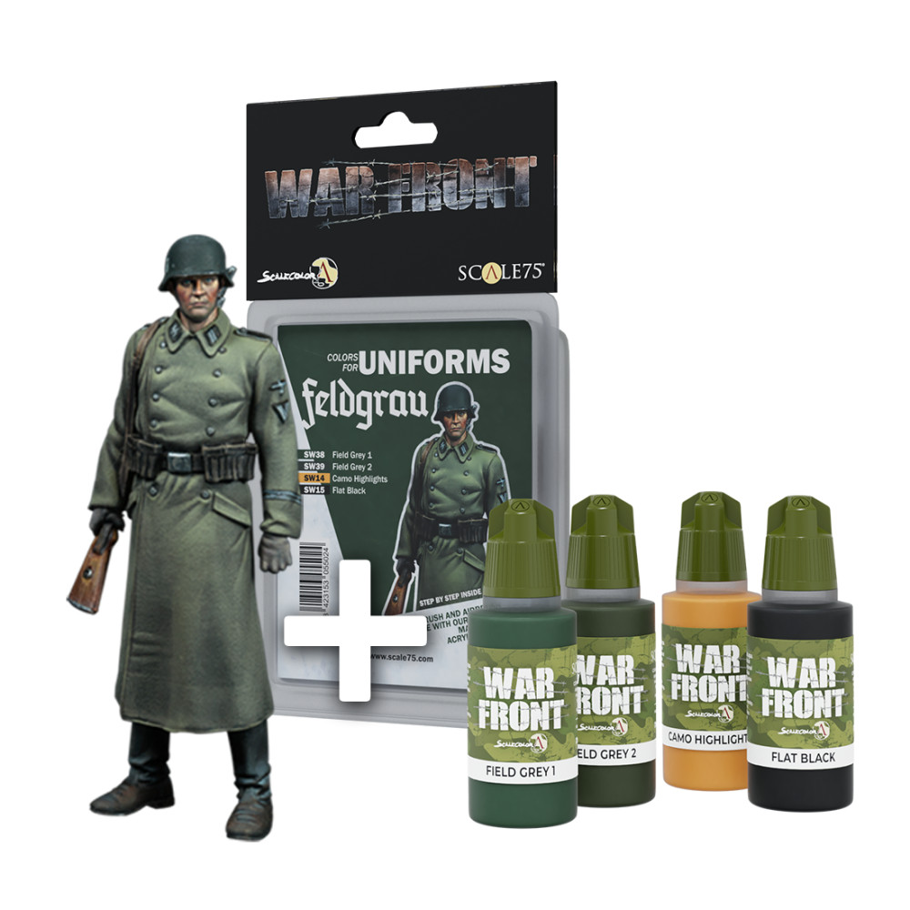 SWPACK-001 Figures PACK ROTTENFÜHRER + FELDGRAU PAINT SET