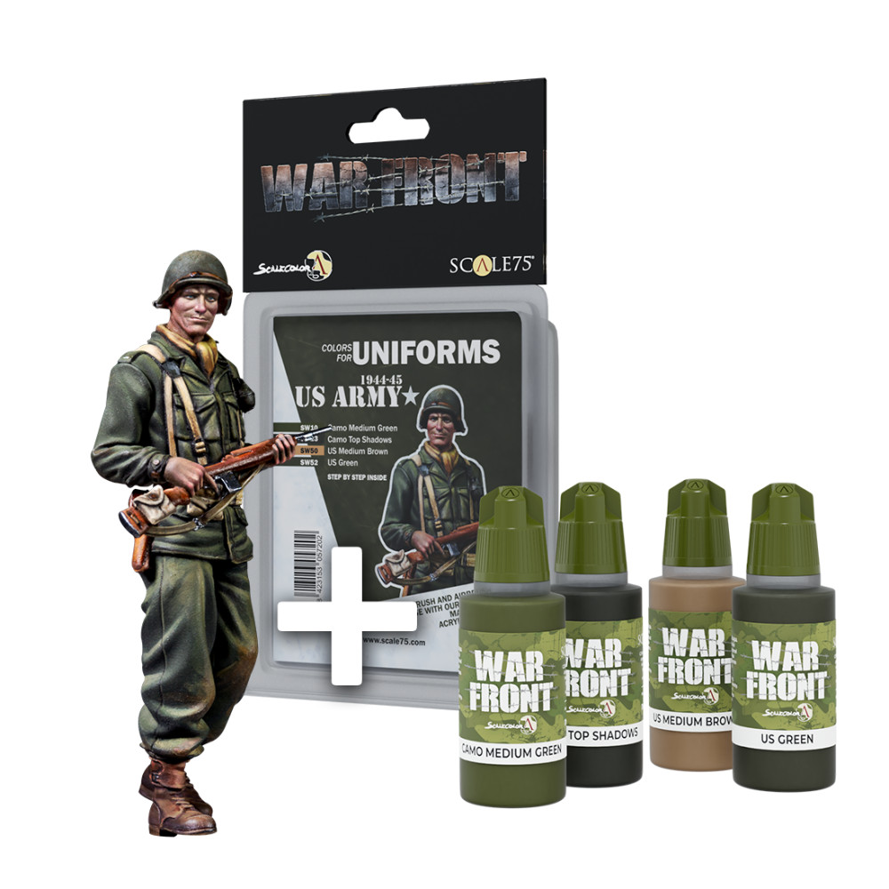 SWPACK-007 Figures PACK US LIEUTENANT + US ARMY 1944-1945 PAINT SET 