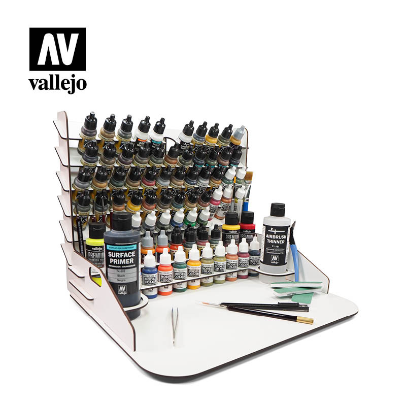 26012 Accesories - Paint display and work station (40x30cm) with vertical storage