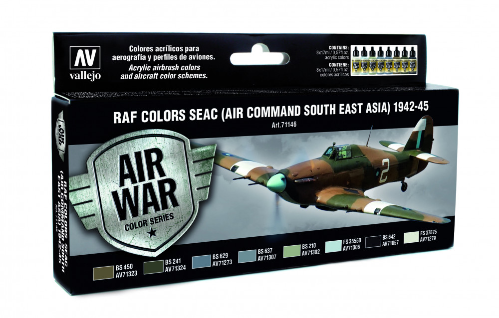 71146 Model Air - Seac (Air Command South East Asia) 1942-45 Paint set