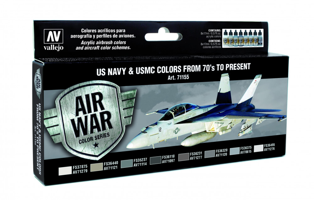 71155 Model Air - US Navy & USMC Colors from 70's to present Paint set