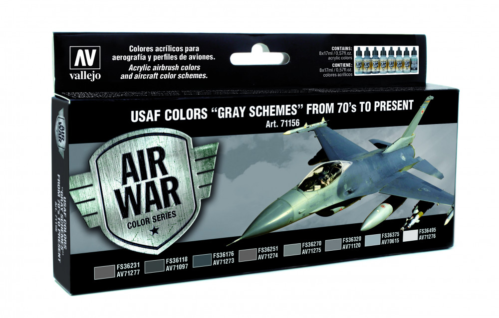 71156 Model Air - USAF Colors Grey Schemes Paint set