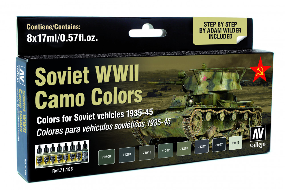71188 Model Air - Soviet WWII Camo Colors by Adam Wilder Paint set