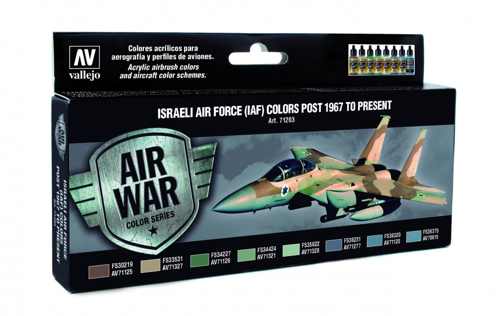 71203 Model Air - Israeli Air Force (IAF) Colors Post 1967 To Present Paint set