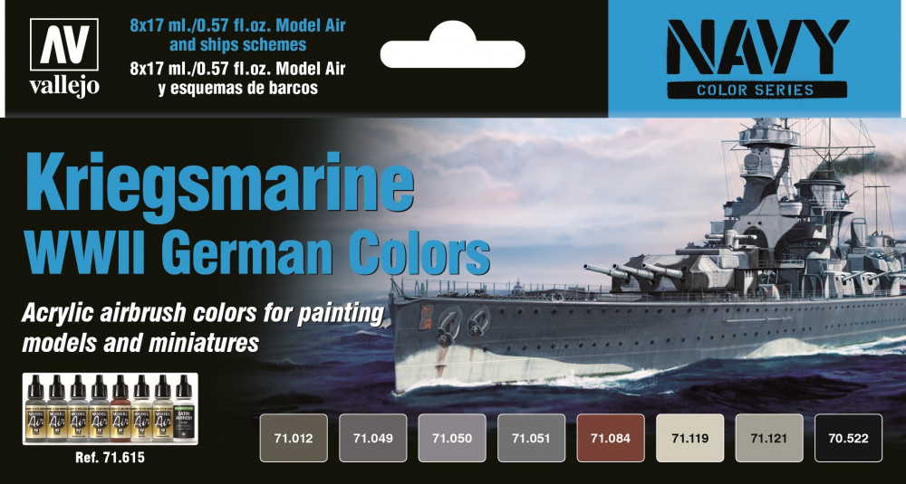 71615 Model Air - Kriegsmarine WWII German Colors Paint set