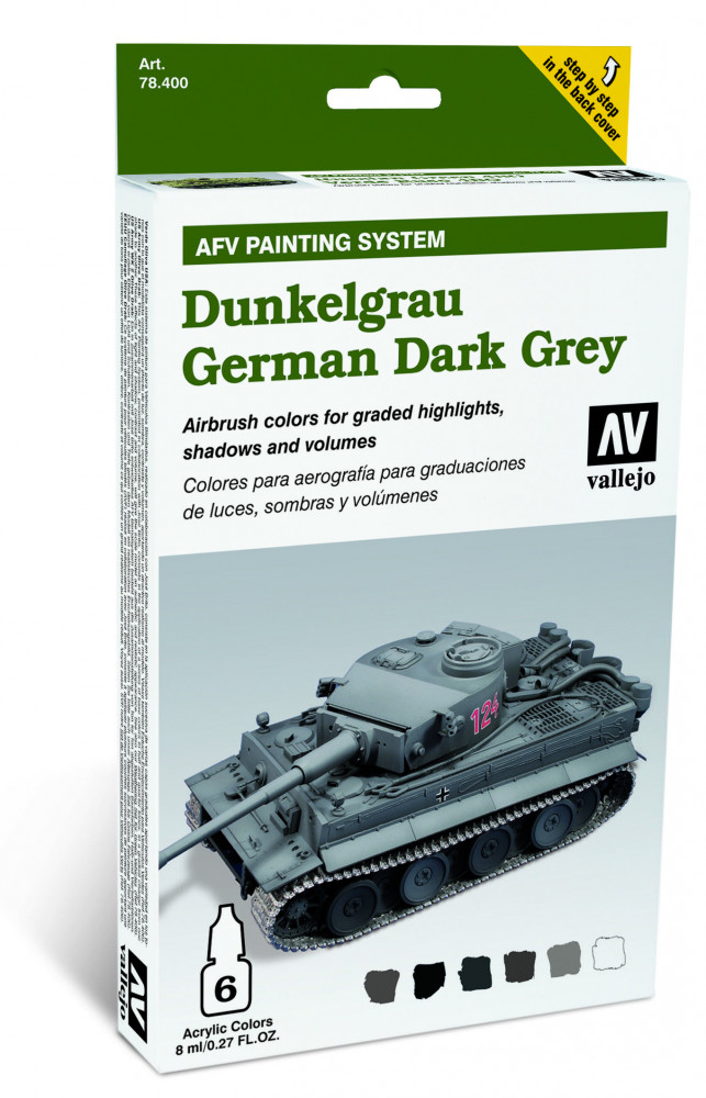 78400 Model Air - AFV German Dark Grey Armour Painting System Paint set