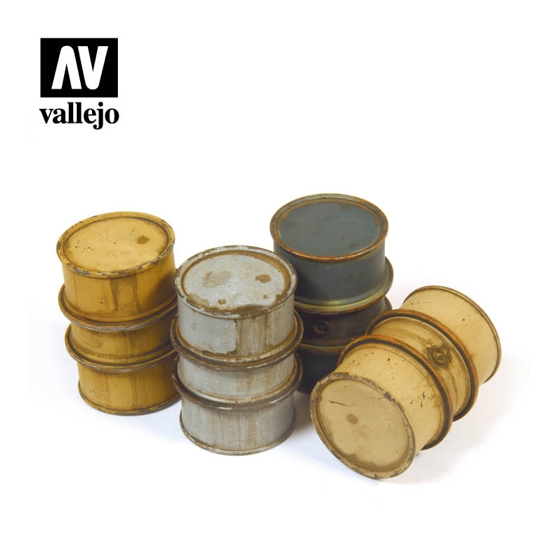 SC201 Vallejo Scenics - German Fuel Drums #1