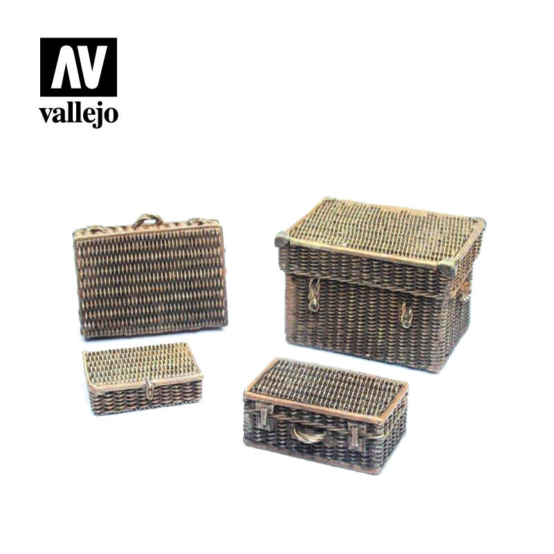 SC227 Vallejo Scenics - Wicker Suitcases