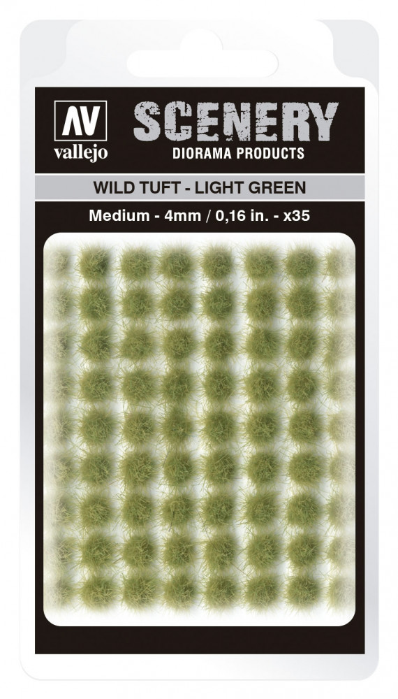SC407 Vallejo Scenery - Wild Tuft - Light Green 4 mm