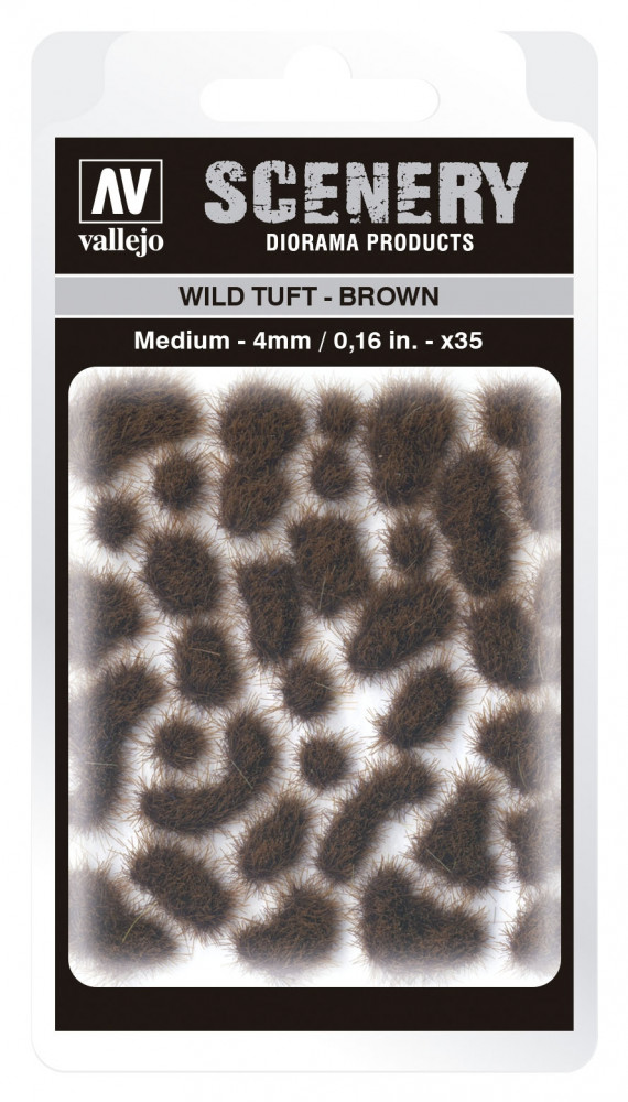 SC411 Vallejo Scenery - Wild Tuft - Brown 4 mm