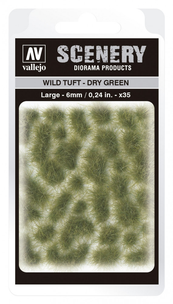 SC415 Vallejo Scenery - Wild Tuft - Dry Green 6 mm
