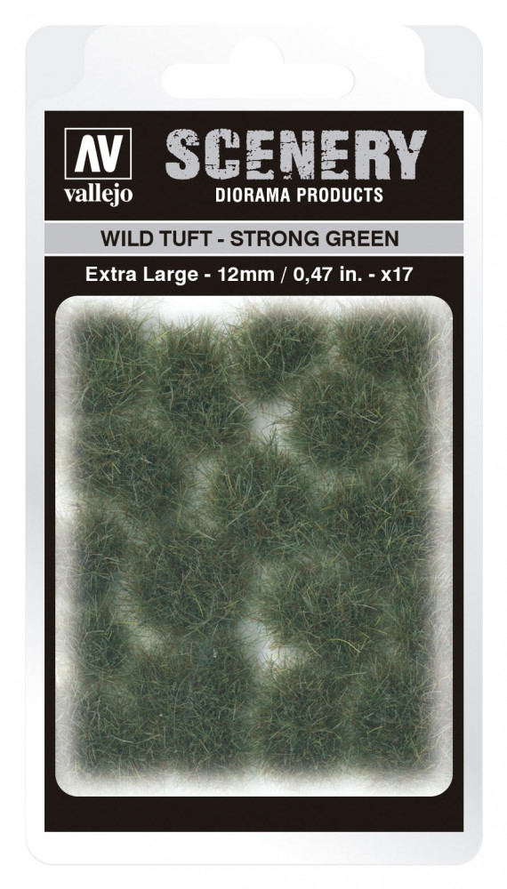 SC427 Vallejo Scenery - Wild Tuft - Strong Green 12 mm