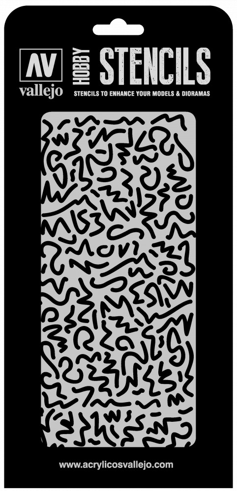 ST-CAM001 Vallejo Stencils - Luftwaffe WWII Shingles Camo