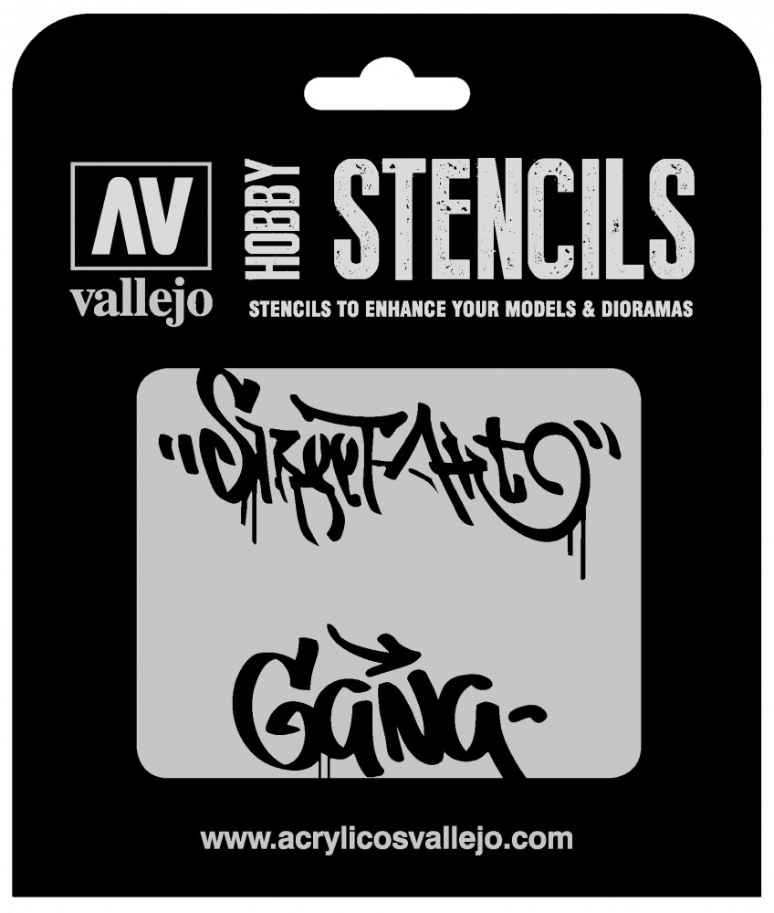 ST-LET004 Vallejo Stencils - Street Art Num. 2