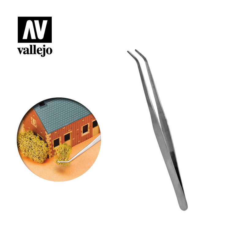 T12009 Tools - Strong Curved Stainless Steel Tweezer