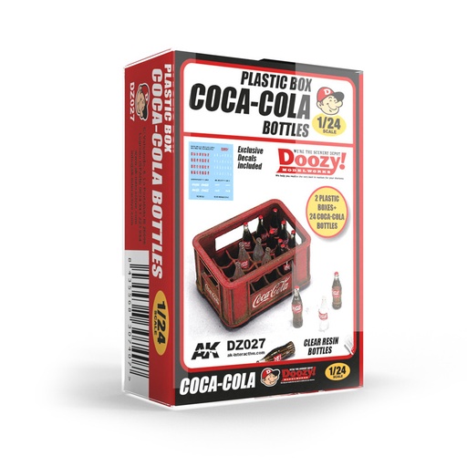 [DZ027] Accesories - 1940-1980's PLASTIC BOX COCA-COLA BOTTLES