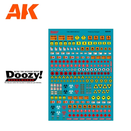 [DZ035] Accesories - FUEL SIGNS DECALS 1:24