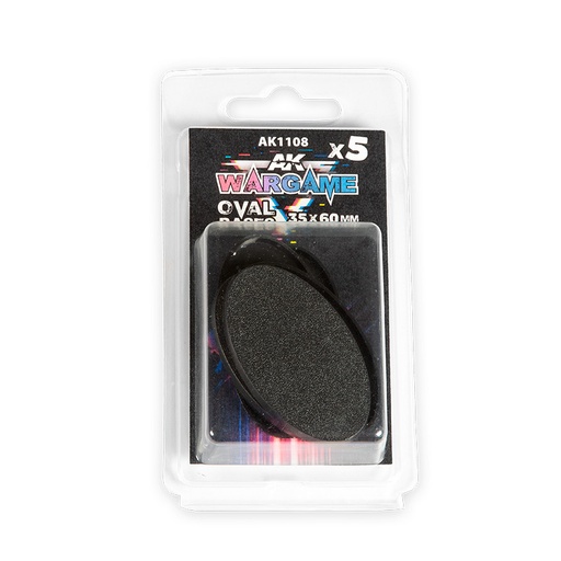 [AK1108] Accesories - PLASTIC WARGAME BASES. OVAL BASE 35x60mm