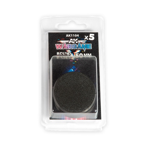 [AK1104] Accesories - PLASTIC WARGAME BASES. ROUND BASE 50mm