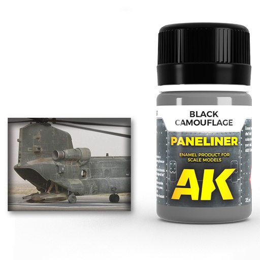 [AK2075] AIR Weathering products - Paneliner for black camouflage 35ml