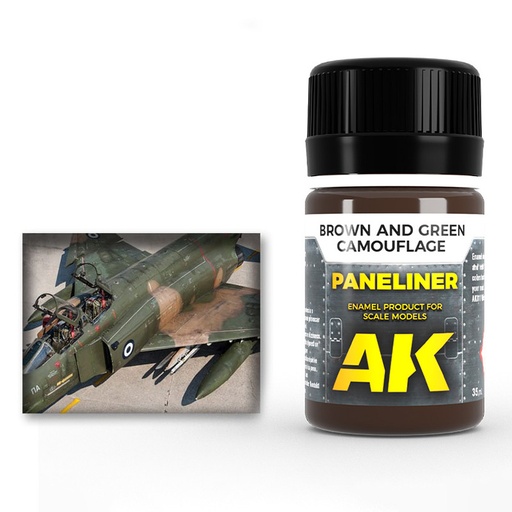 [AK2071] AIR Weathering products - Paneliner for brown and green camouflage 35ml