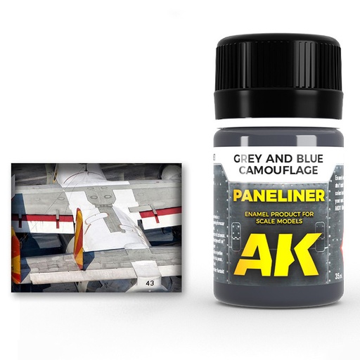 [AK2072] AIR Weathering products - Paneliner for grey and blue camouflage 35ml