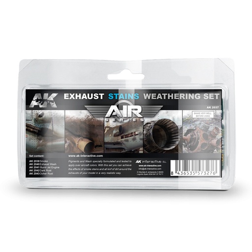 [AK2037] AIR Weathering Sets - EXAUSTS & STAINS WEATHERING SET