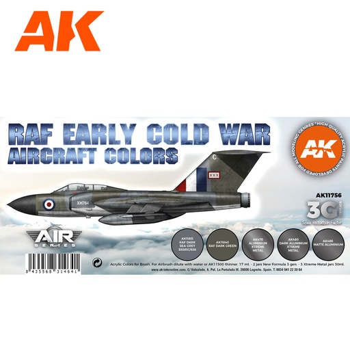 [AK11756] Aircraft Sets - Early Cold War RAF Aircraft Colors SET 3G