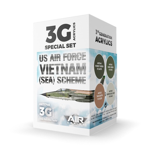 [AK11748] Aircraft Sets - US Air Force South East Asia (SEA) Scheme SET 3G