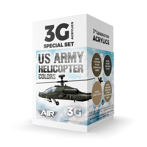 [AK11750] Aircraft Sets - US Army Helicopter Colors SET 3G
